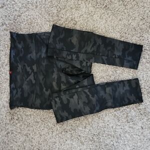 Spanx camo faux leather leggings